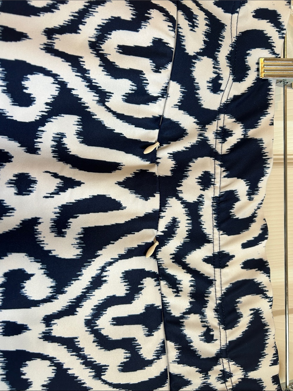 Gretchen Scott navy &white skirt-Sz M - Picture 4 of 9